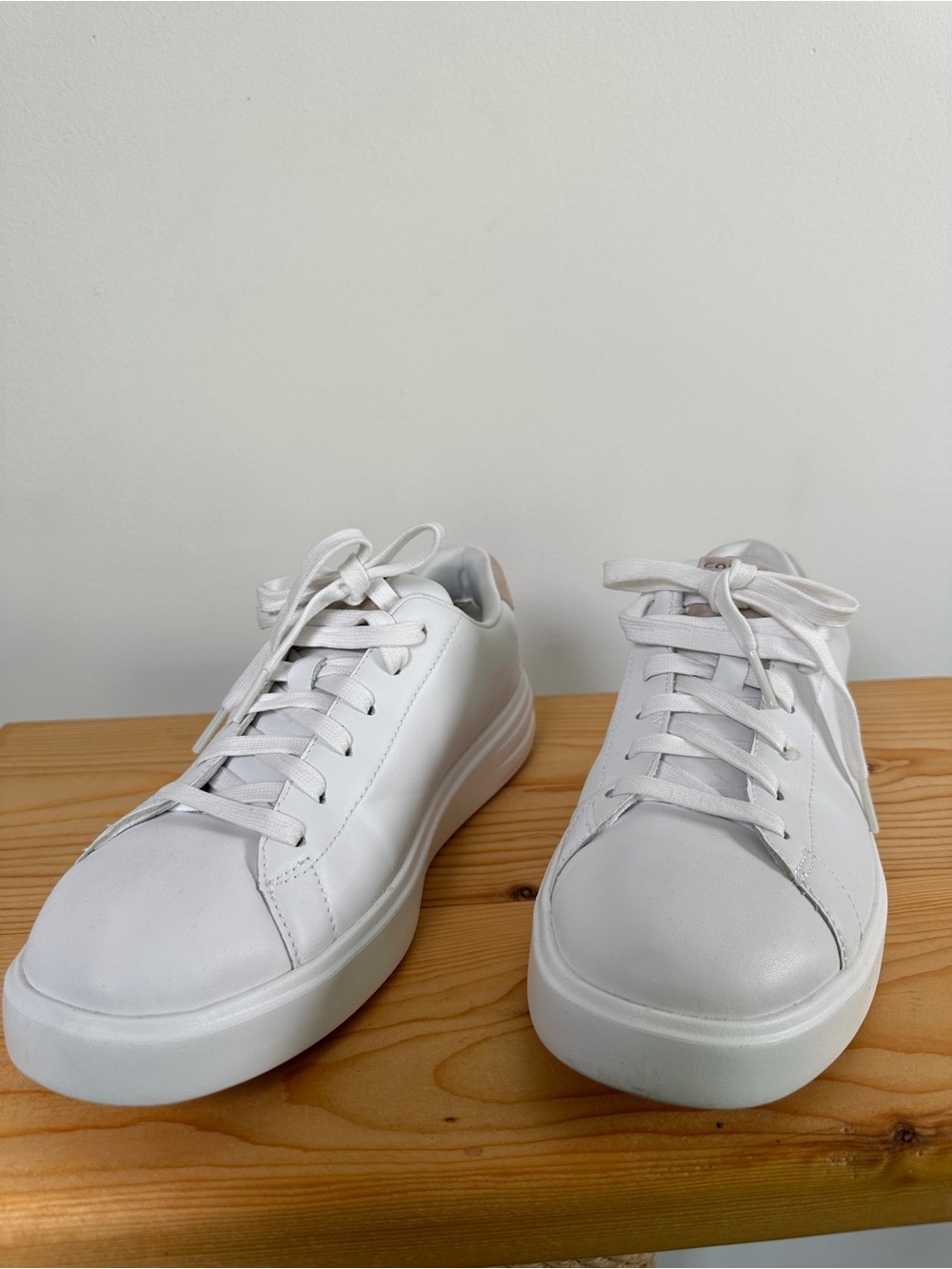 Cole Haan Grand+ Court Sneakers White Leather Size 8
